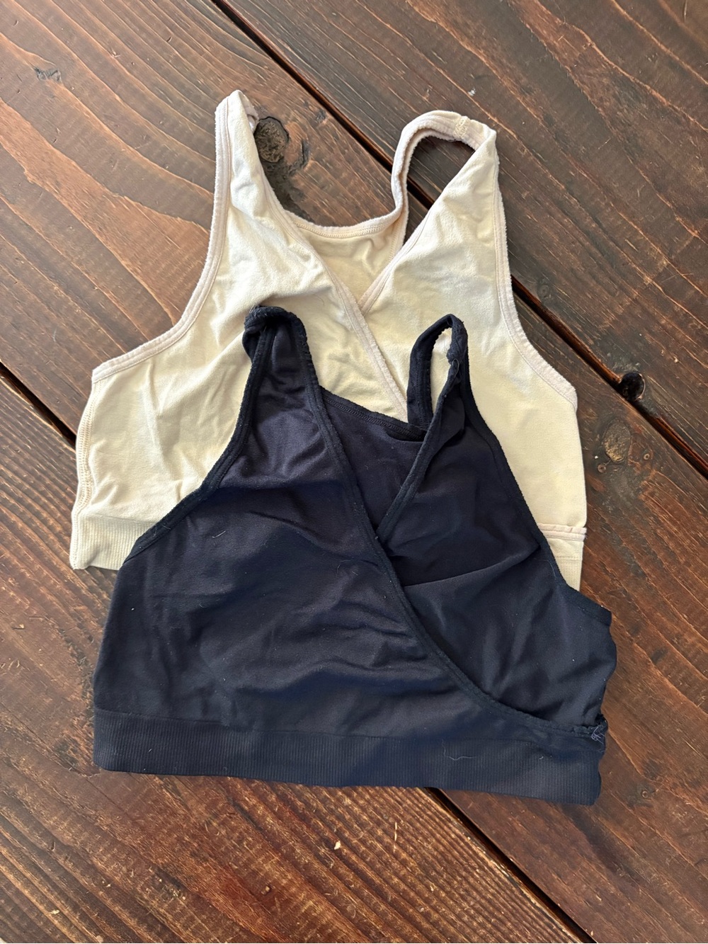 Seamless Nursing Bralette - Black and Cream